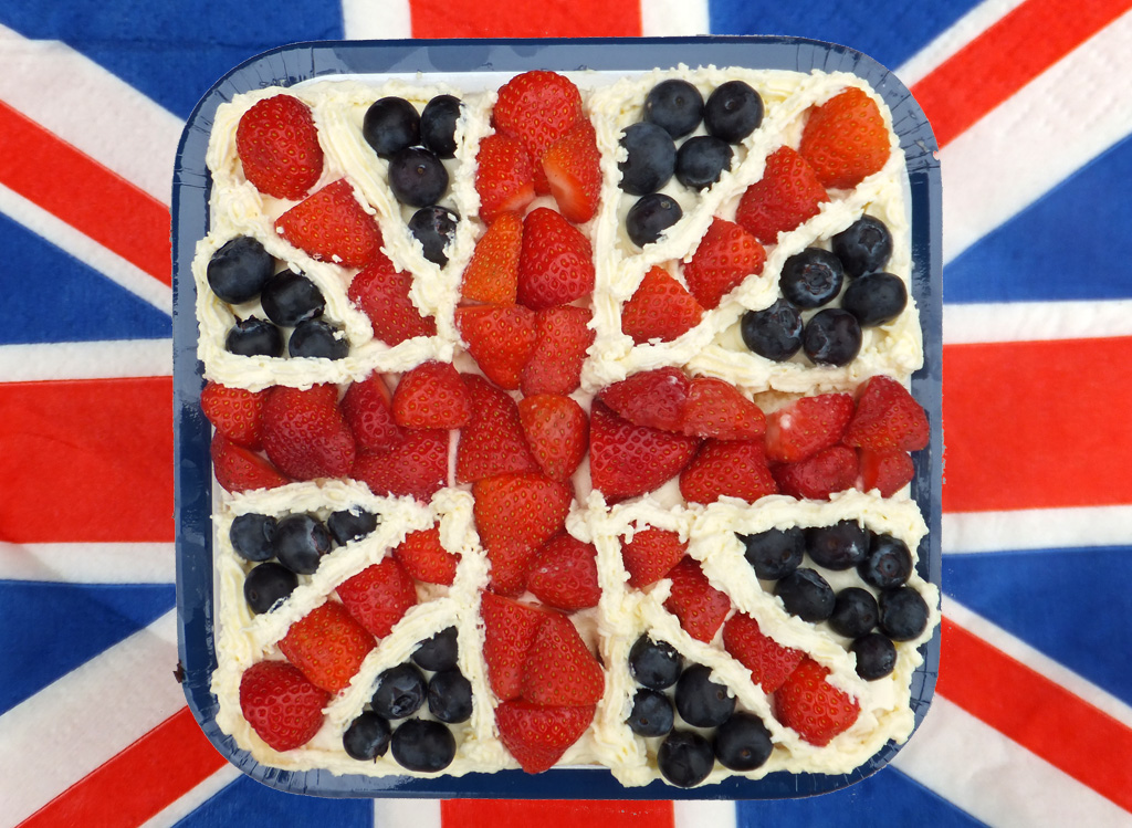Angol zászlós torta