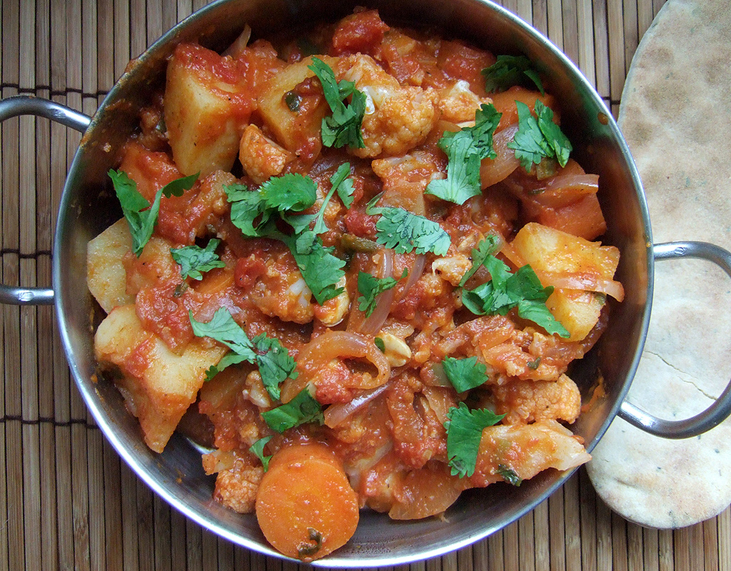 Burgonya és karfiol curry