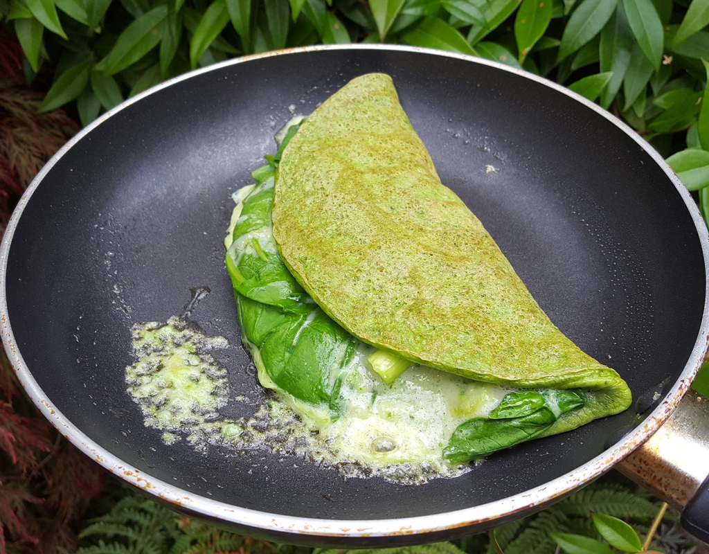 Sajtos-spenótos omlett
