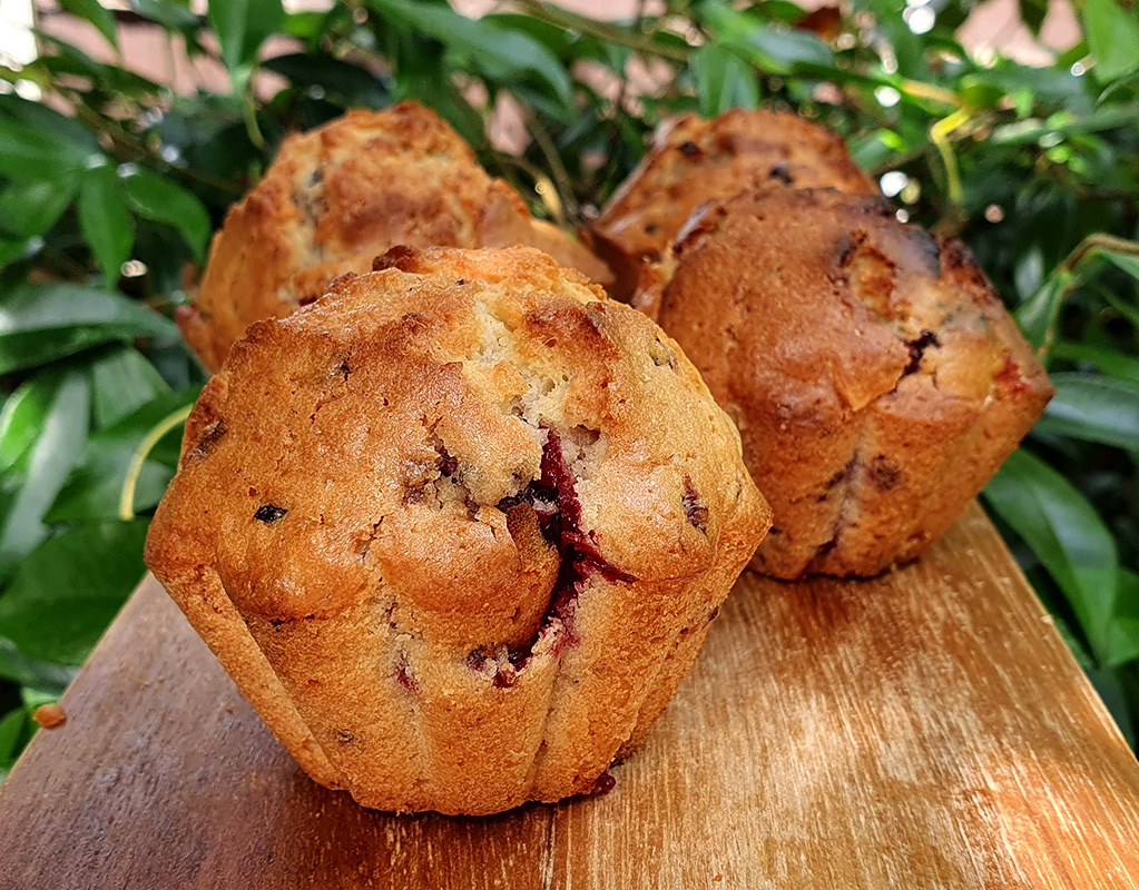 Szedres-joghurtos muffin